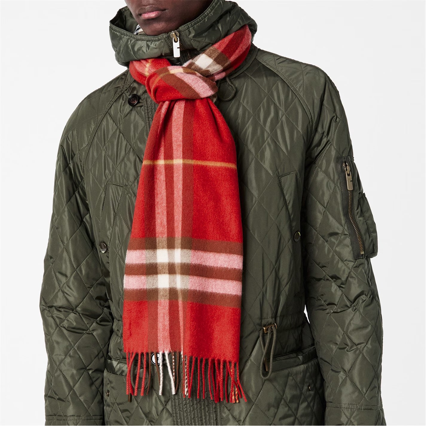 Unisex Check Cashmere Scarf