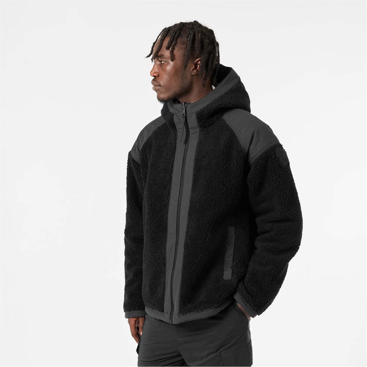 Men's Alberni Bomber Hooded Long Sleeve Sherpa Jacket