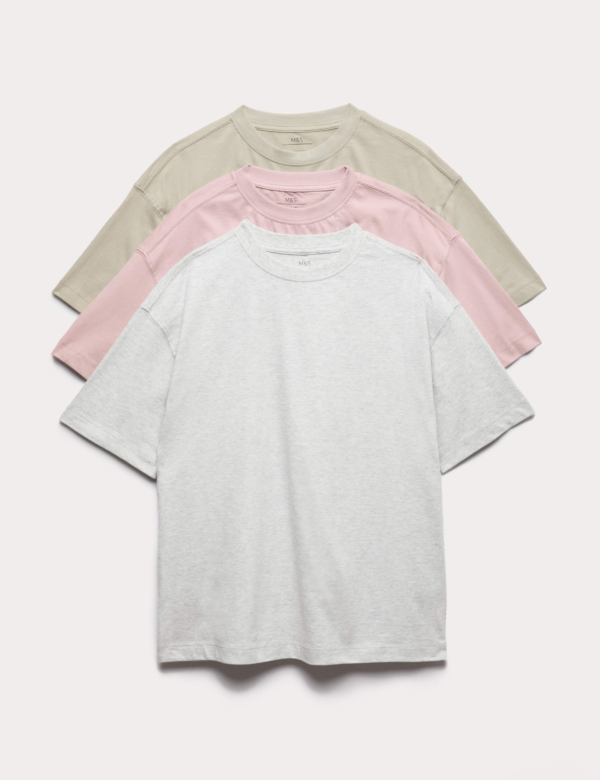 3 Pack Pure Cotton T-Shirts (6-16 Yrs)