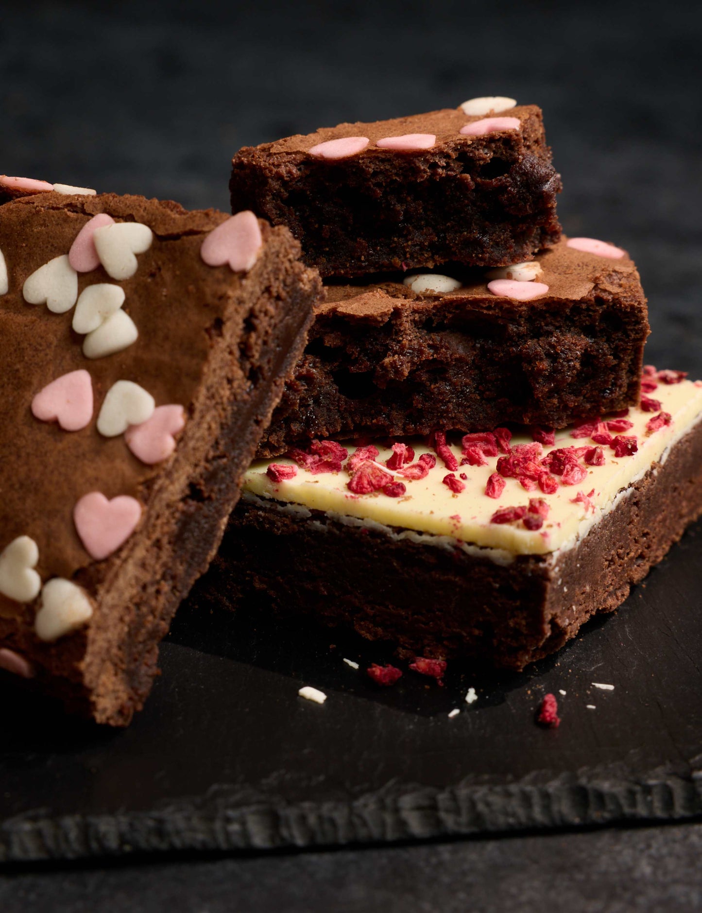 3 White Chocolate & Raspberry Topped & 3 Indulgent Chocolate Brownies