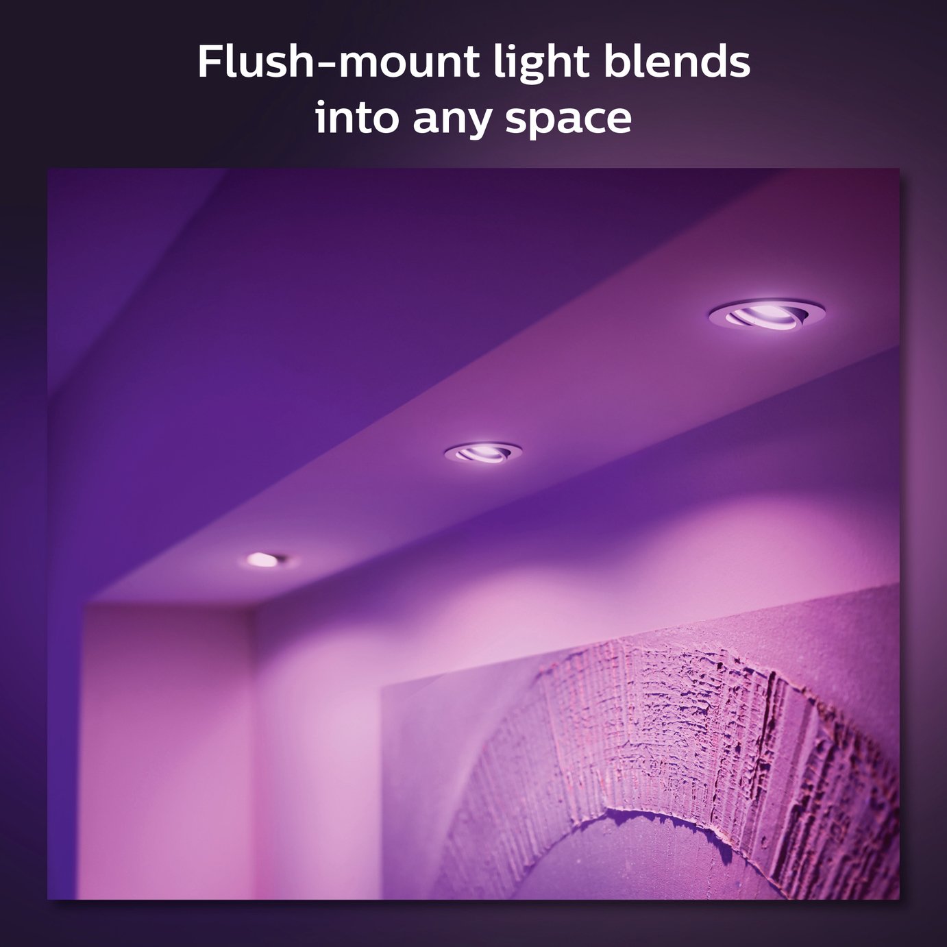 Philips Hue Centura Recessed 3 Light LED Spotlight - White