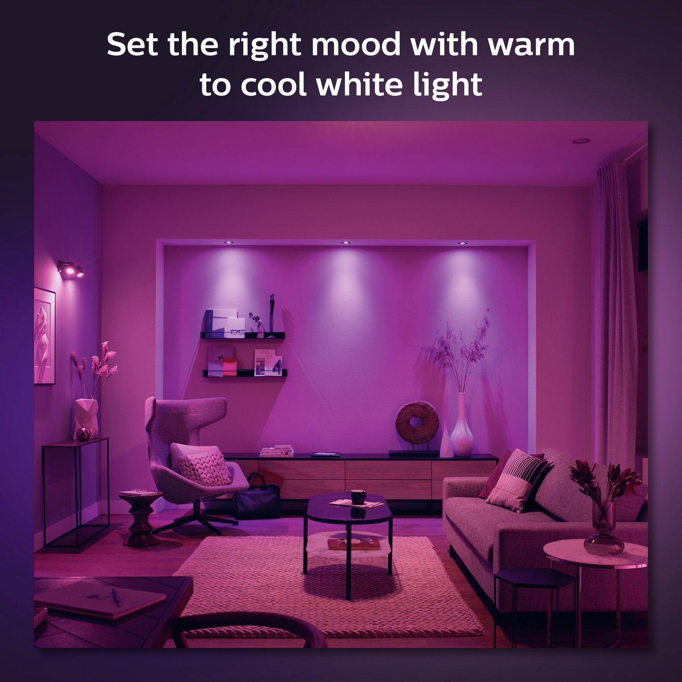 Philips Hue Centura Recessed 3 Light LED Spotlight - White