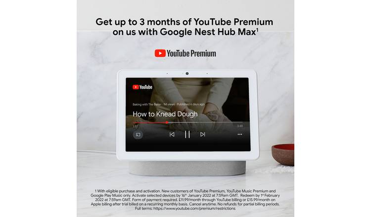 Google Nest Hub Max Smart Display - Chalk