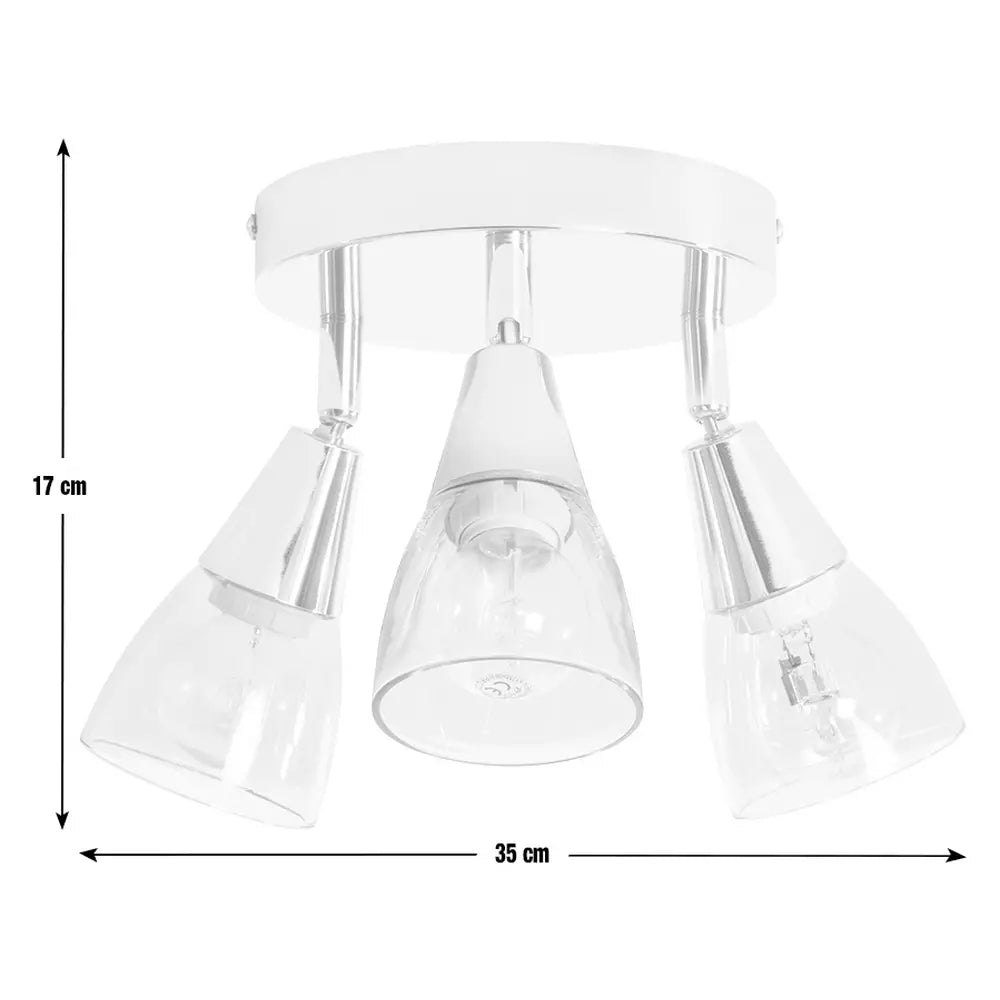 Argos Home Curico 3 Light Flush Ceiling Light - Chrome