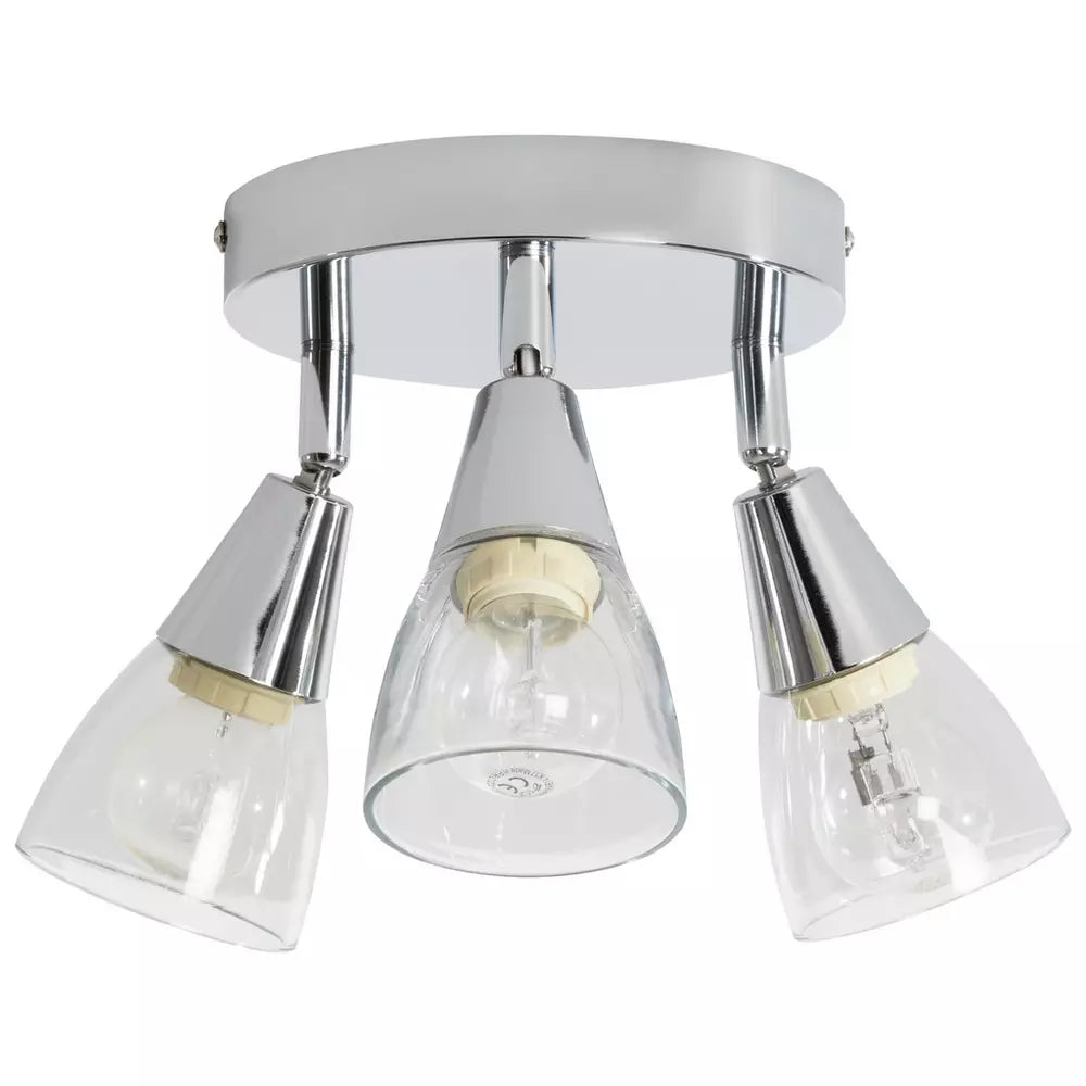 Argos Home Curico 3 Light Flush Ceiling Light - Chrome