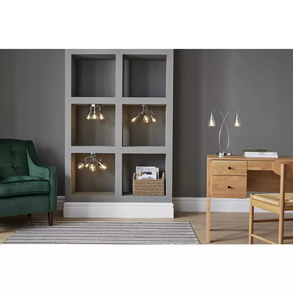 Argos Home Curico 3 Light Flush Ceiling Light - Chrome