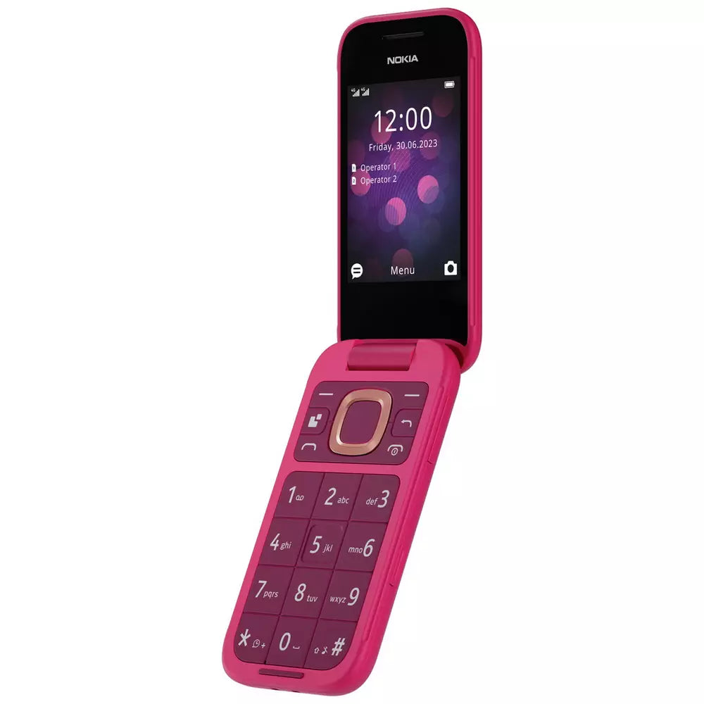 SIM Free Nokia 2660 Flip Mobile Phone - Pink