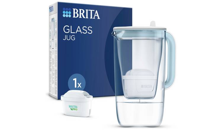 BRITA Glass Water Filter Jug Light Blue 2.5L