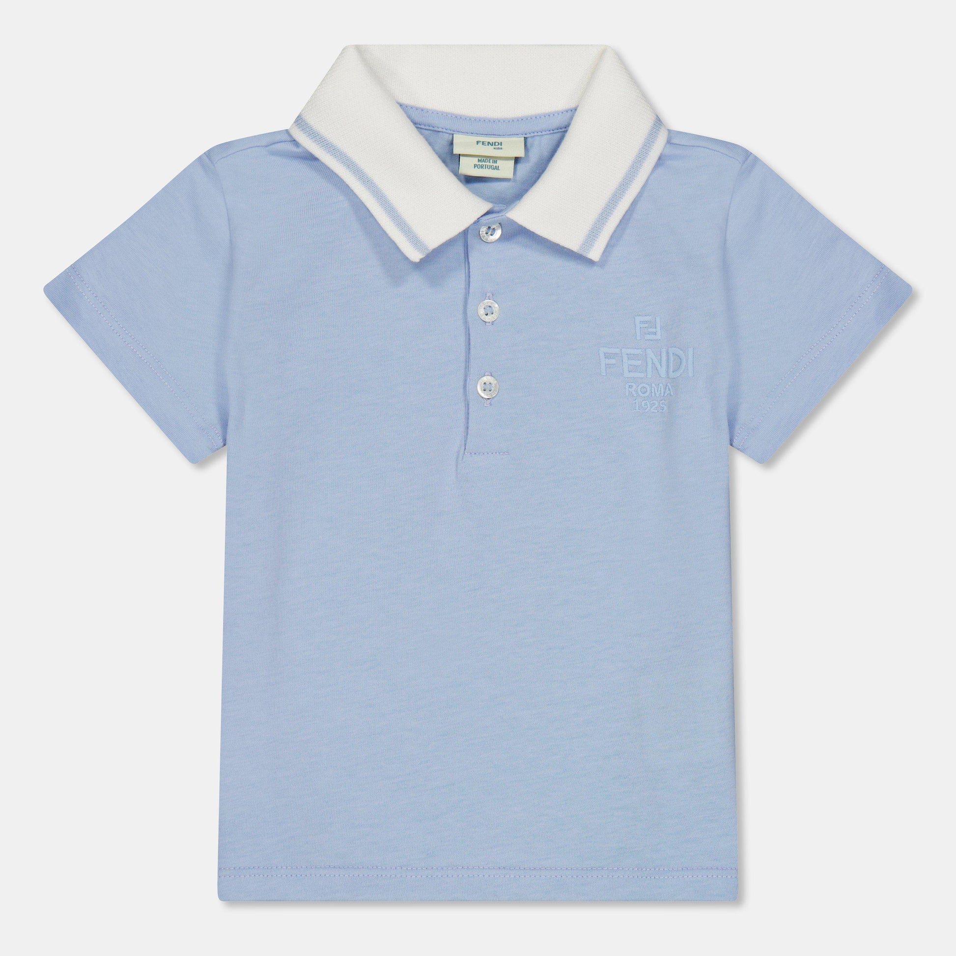 Fendi Kids' Short Sleeve Polo Shirt