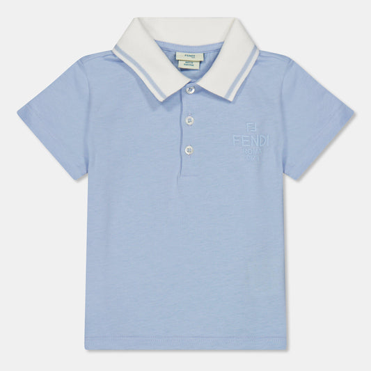 Fendi Kids' Short Sleeve Polo Shirt