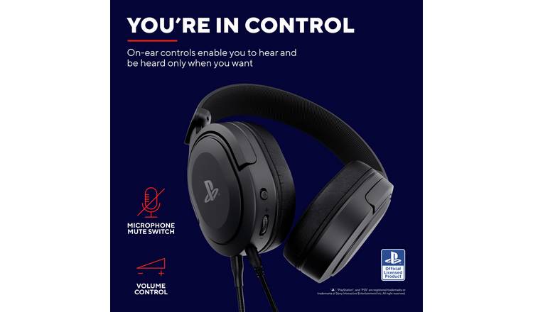 Trust GXT 498 Forta PS5 Wired Gaming Headset - Black