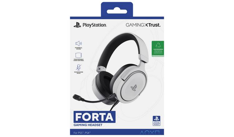 Trust GXT 498 Forta PS5 Wired Gaming Headset - White