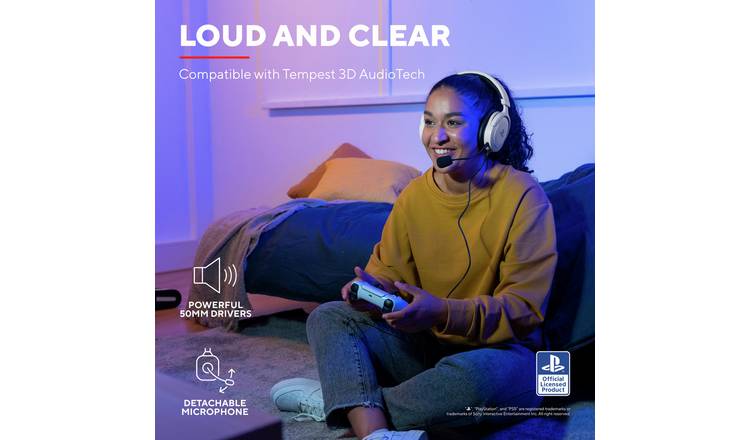 Trust GXT 498 Forta PS5 Wired Gaming Headset - White