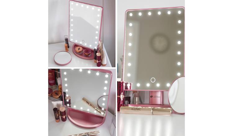 Rio Touch Dimmable Cosmetic Mirror-Rosegold