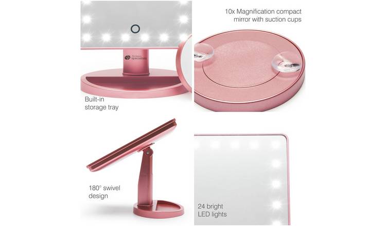 Rio Touch Dimmable Cosmetic Mirror-Rosegold