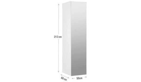 Habitat Atlas 1 Door Mirrored Tall Wardrobe - White