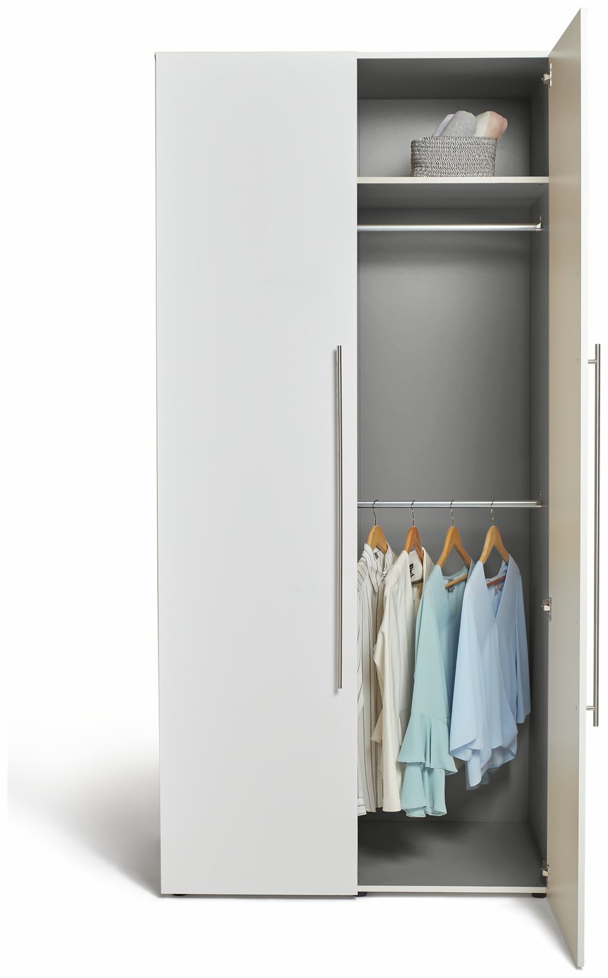 Habitat Atlas 2 Door Tall Wardrobe - White
