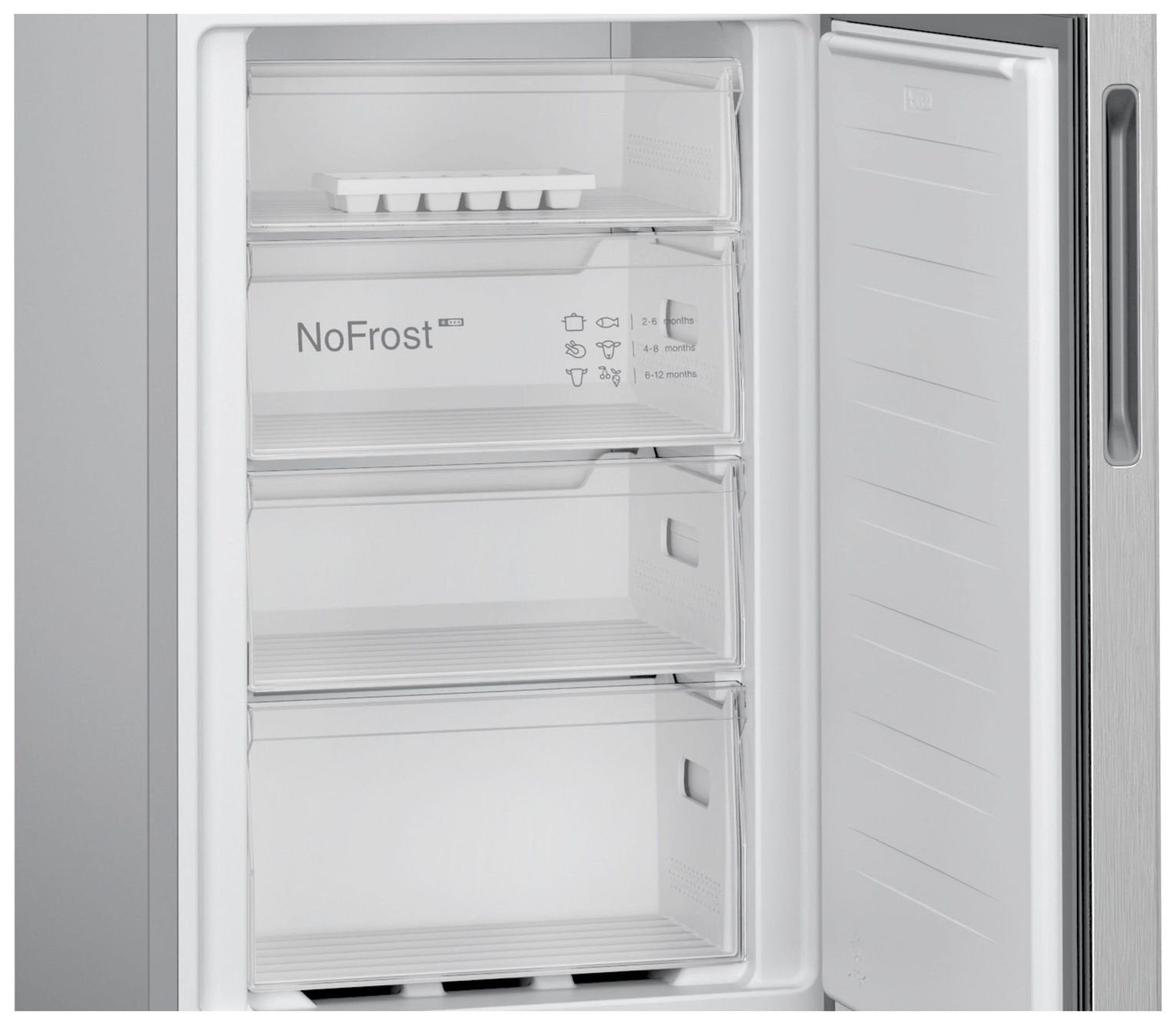 Bosch KGN27NLEAG Freestanding Fridge Freezer-Stainless Steel