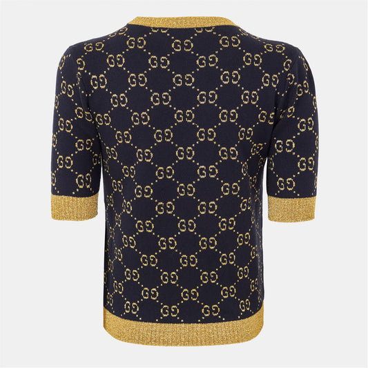 Women's Logo Cotton GG Lamé Top