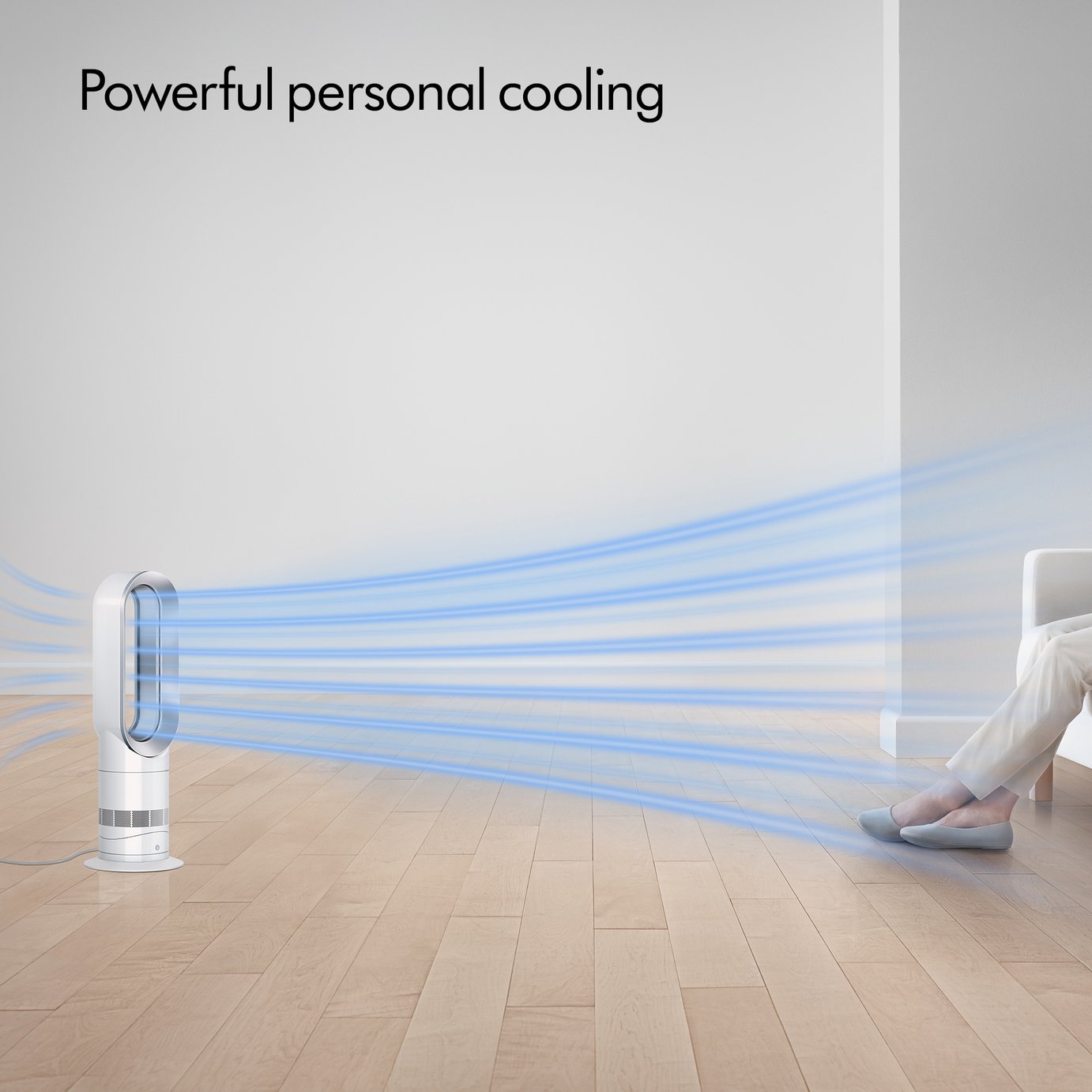 Dyson AM09 Hot + Cool Fan Heater - White/Silver