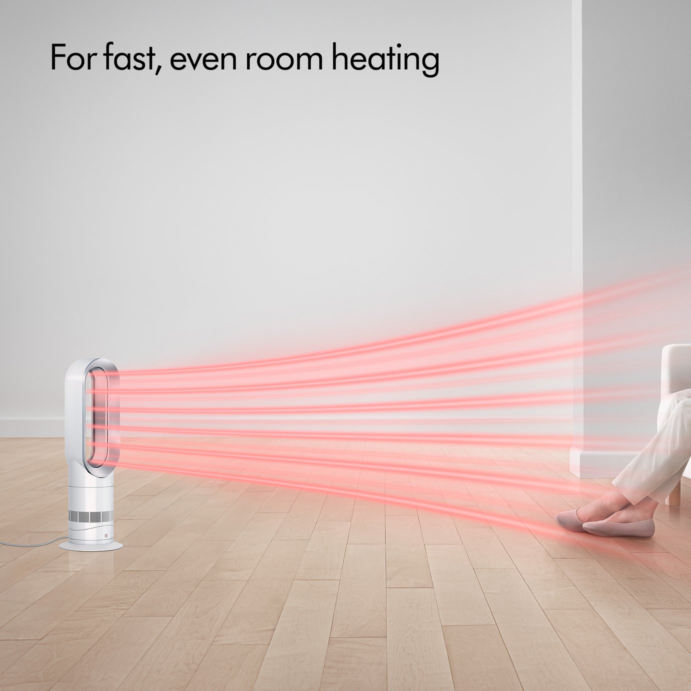 Dyson AM09 Hot + Cool Fan Heater - White/Silver