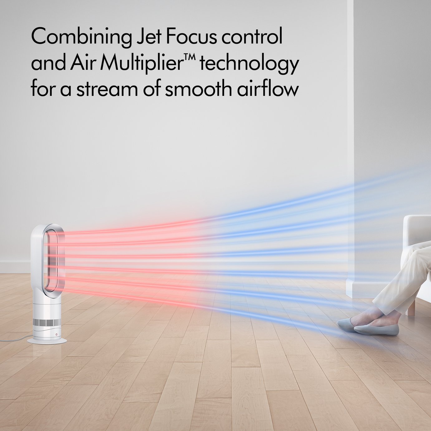 Dyson AM09 Hot + Cool Fan Heater - White/Silver