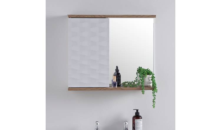Habitat Zander Mirrored Cabinet - White