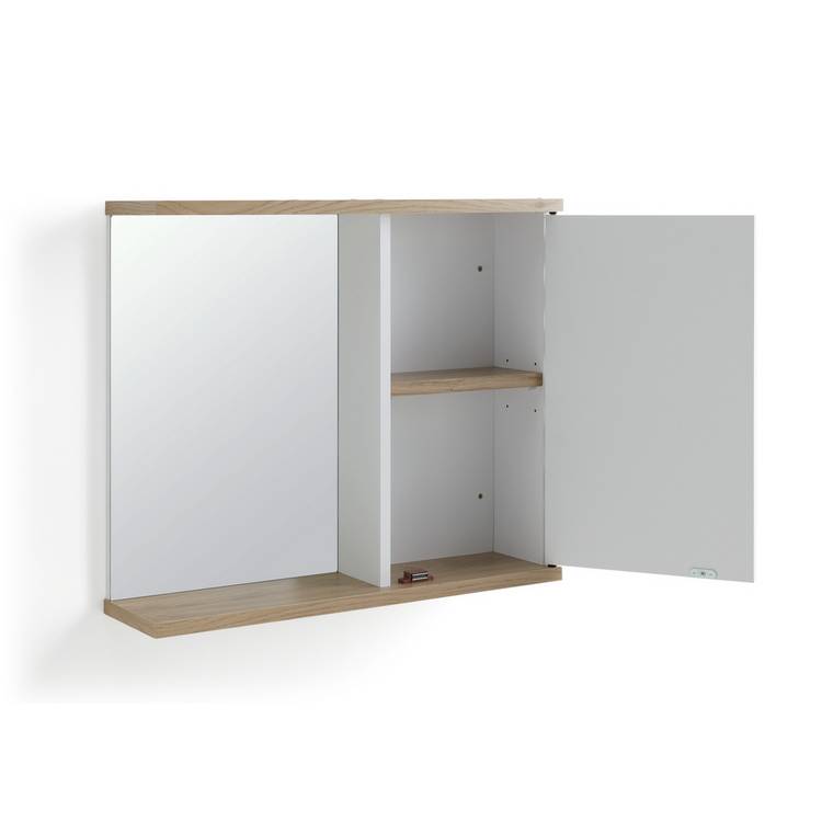 Habitat Zander Mirrored Cabinet - White