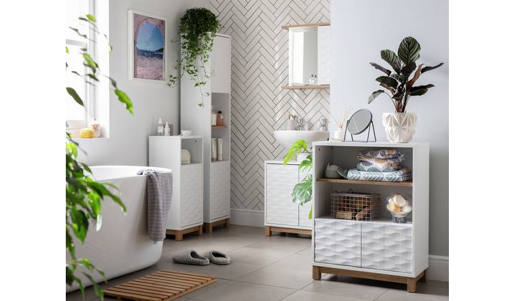 Habitat Zander Mirrored Cabinet - White