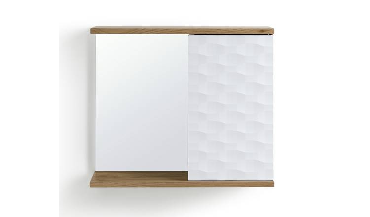Habitat Zander Mirrored Cabinet - White