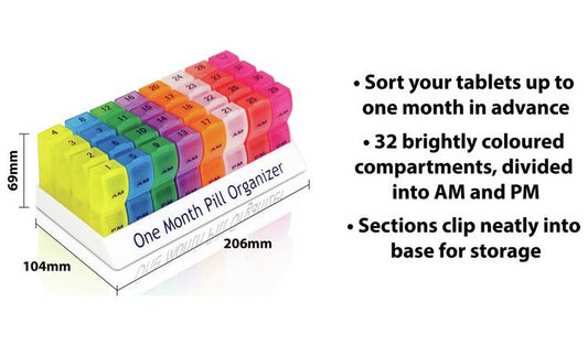 Aidapt Monthly Pill Organizer Box