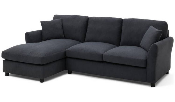 Argos Home Aleeza Fabric Left Hand Corner Sofa - Charcoal