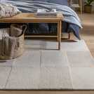 Habitat Checkerboard Natural Wool Cut Pile Rug - 160x230cm