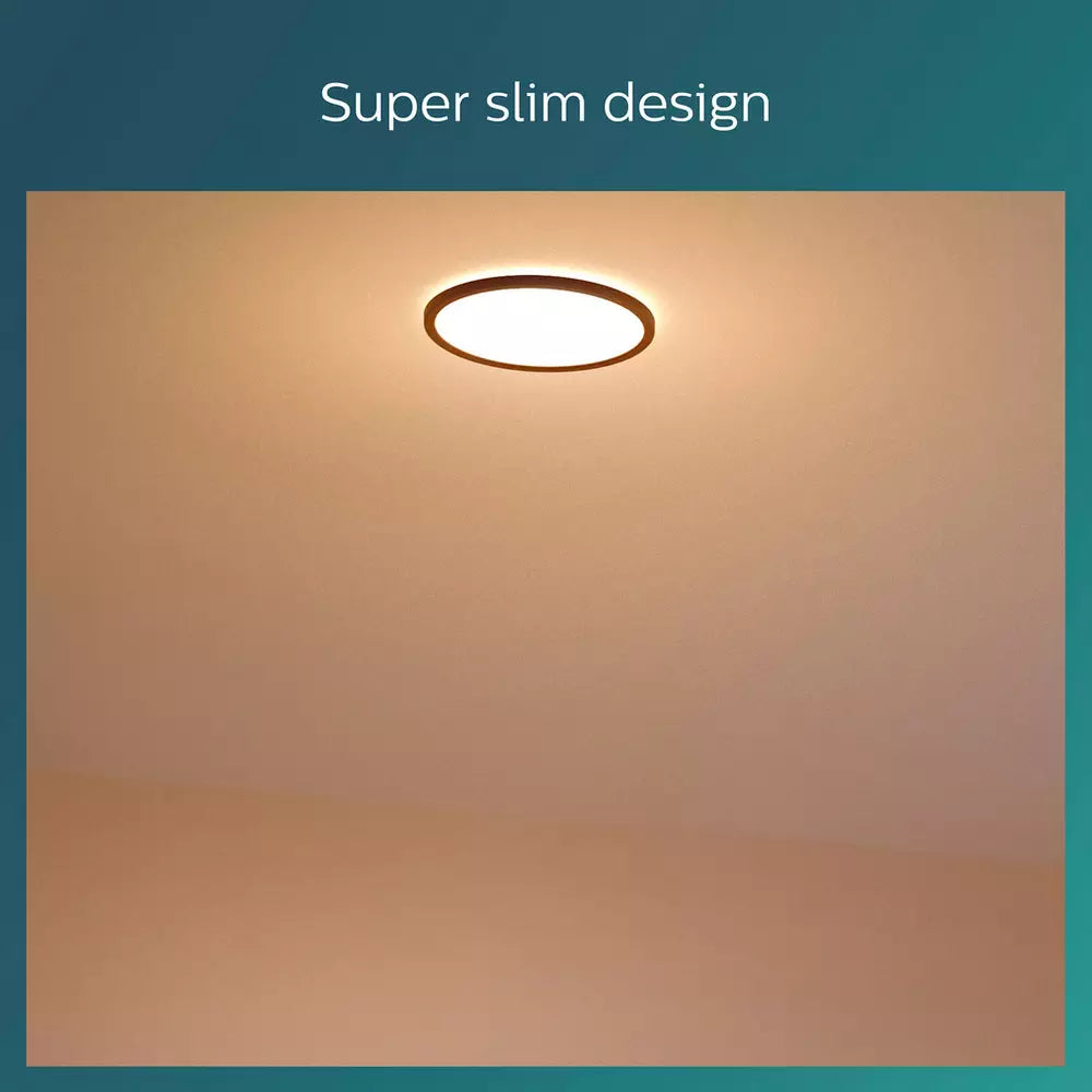 Philips Super Slim LED Flush to Ceiling Light - Black