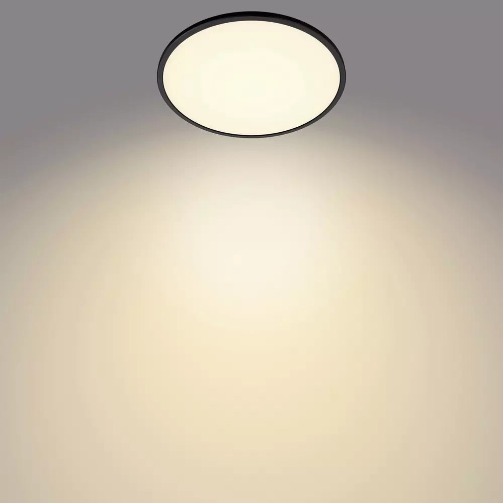 Philips Super Slim LED Flush to Ceiling Light - Black
