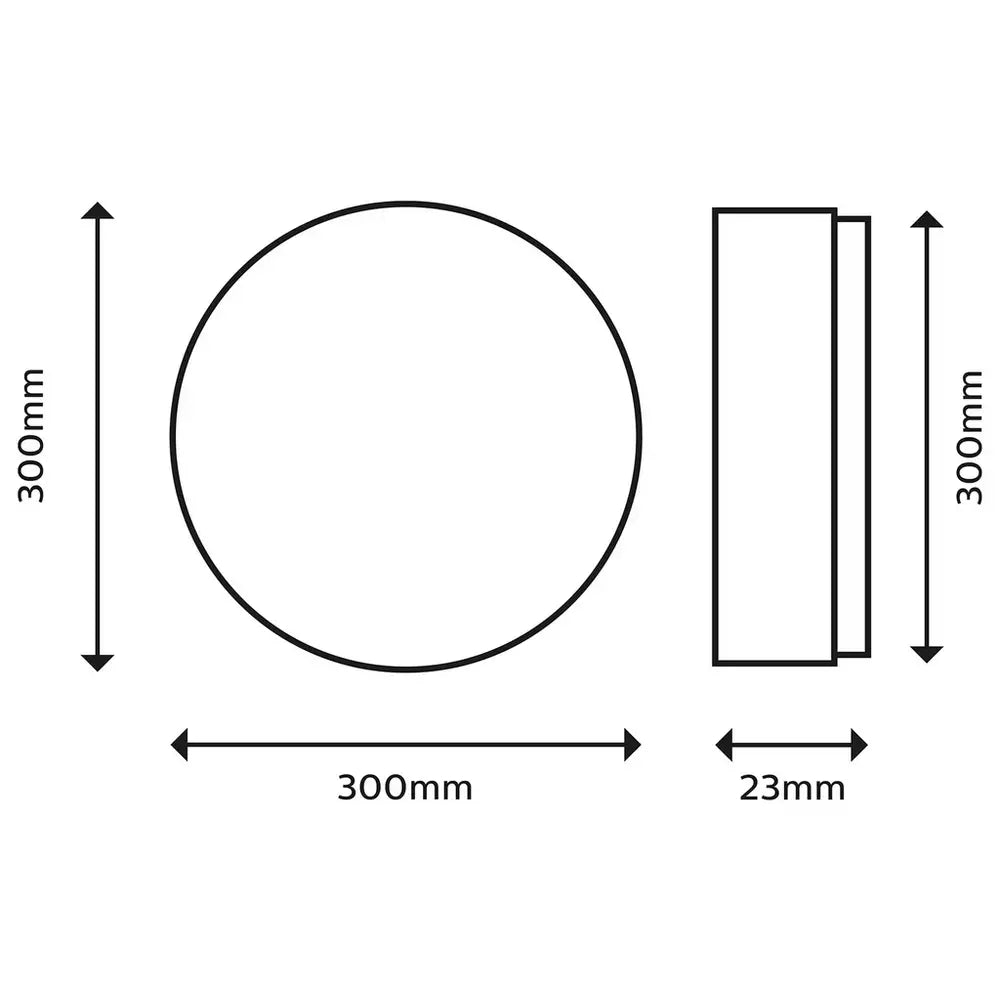 Philips Super Slim LED Flush to Ceiling Light - Black