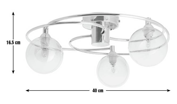 Argos Home Ombre Glass Metal Flush to Ceiling Light - Brass