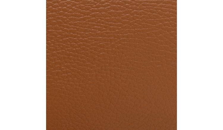 Habitat Newell Leather 3 Seater Sofa - Tan