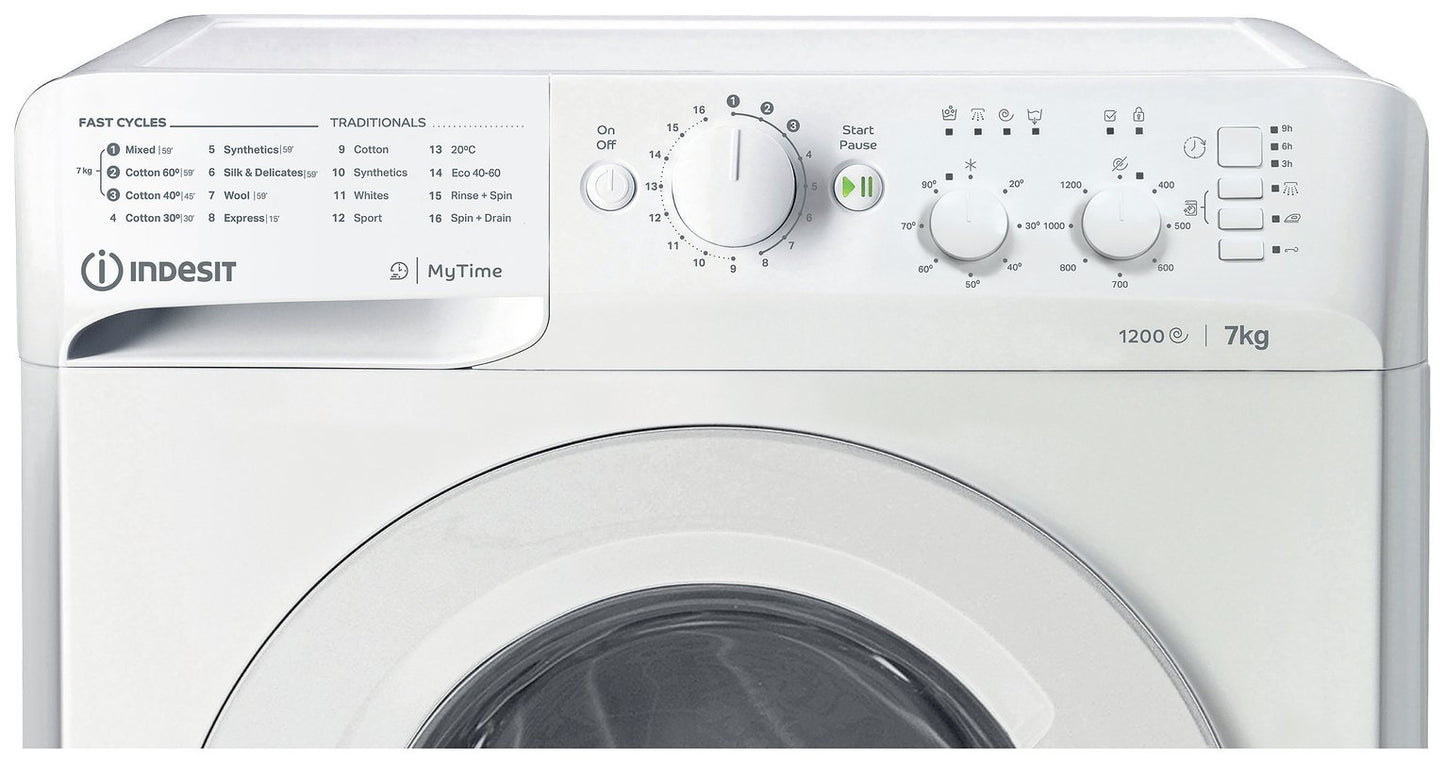 Indesit MTWC71252WUK 7KG 1200 Spin Washing Machine - White