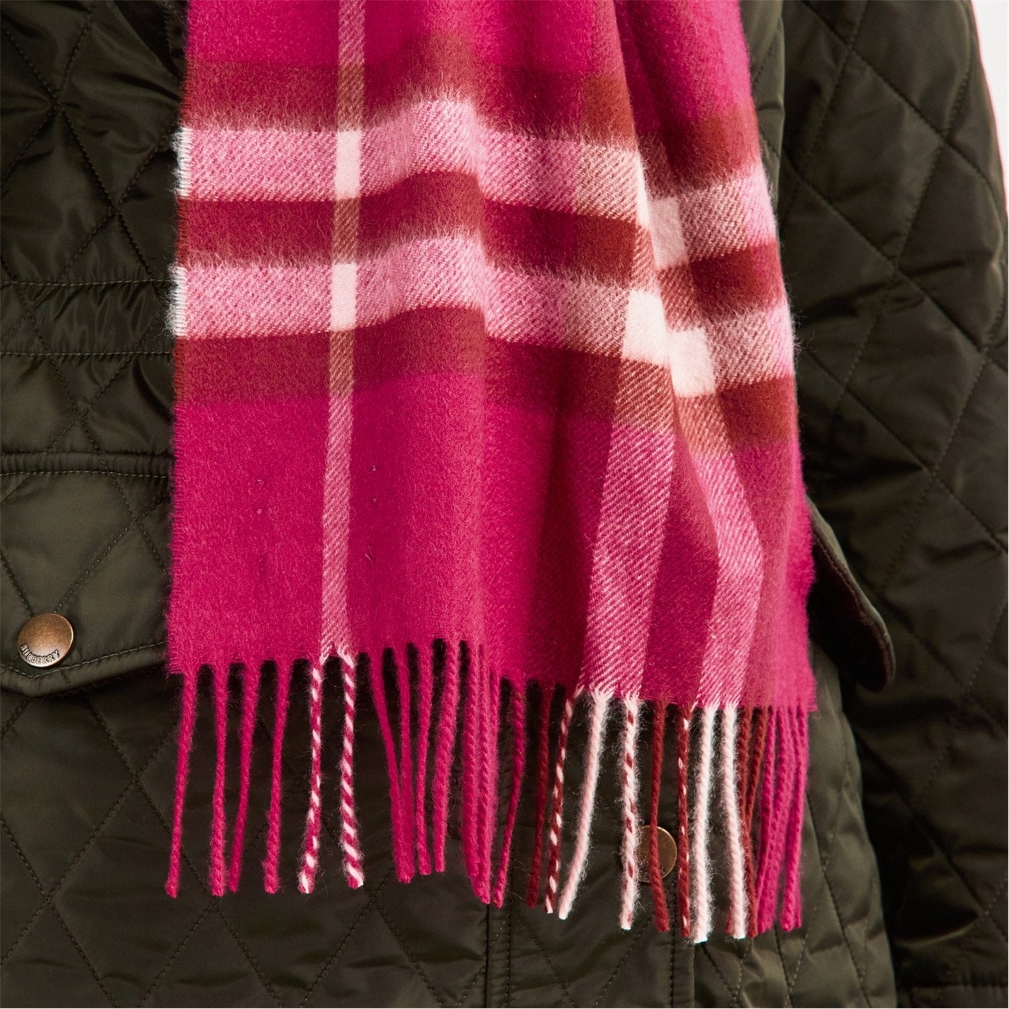 Unisex Check Cashmere Scarf