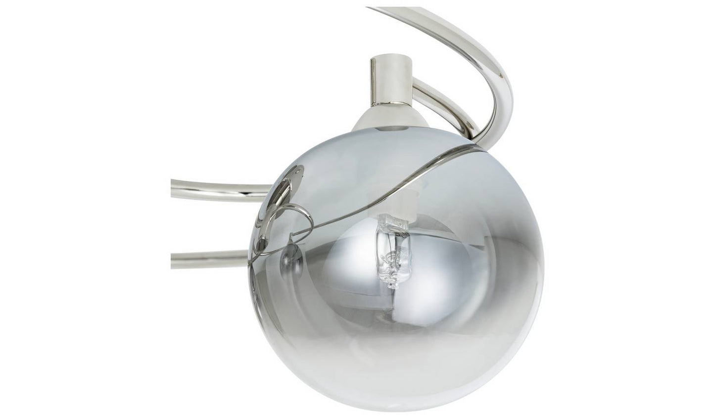 Argos Home Ombre Glass 3 Light Flush Ceiling Light - Nickel