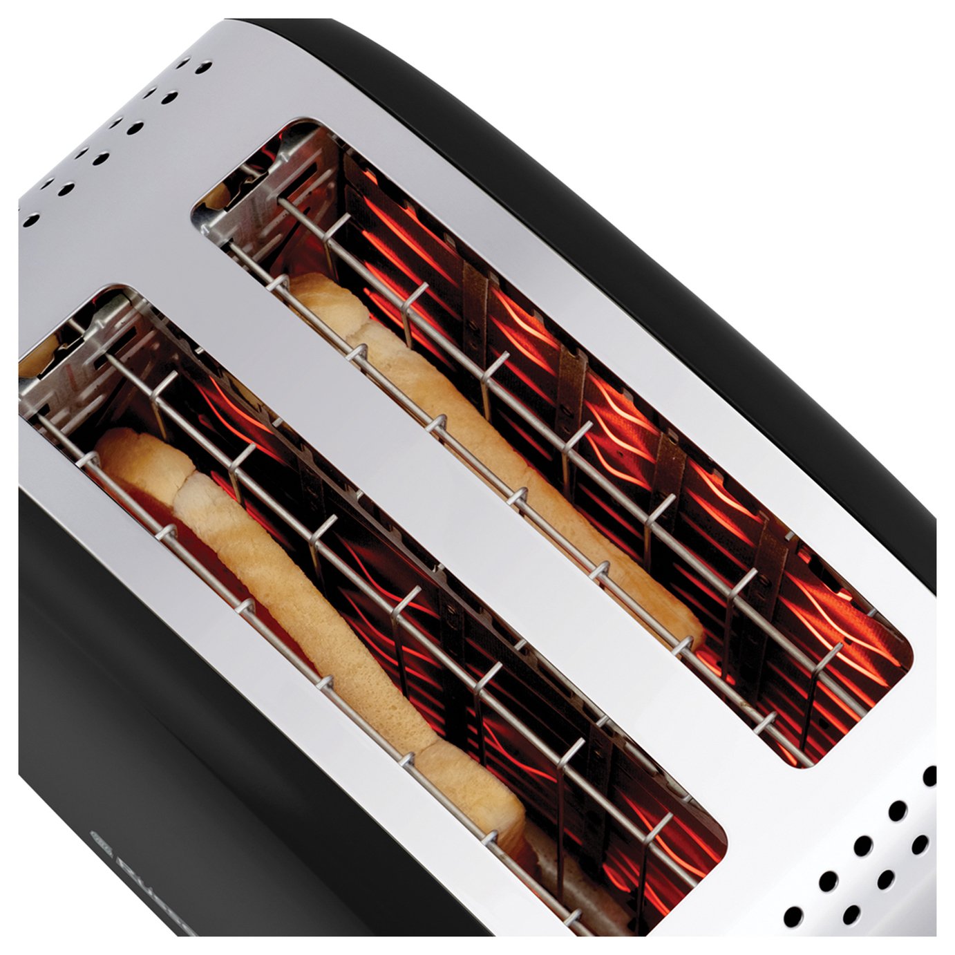 Russell Hobbs Stainless Steel 2 Slice Black Toaster 26550