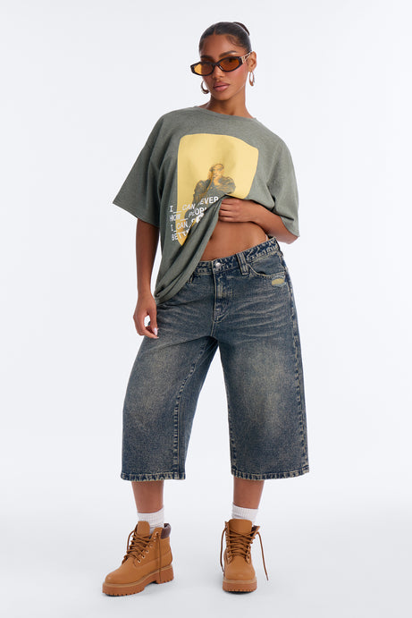 Tupac Shakur Iconic Oversized Tee - Green