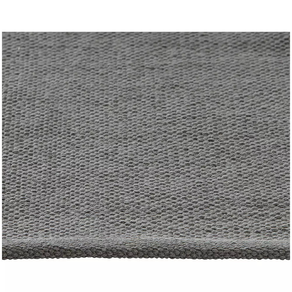 Argos Home Plain Grey Cotton Flatweave Rug - 60x90cm