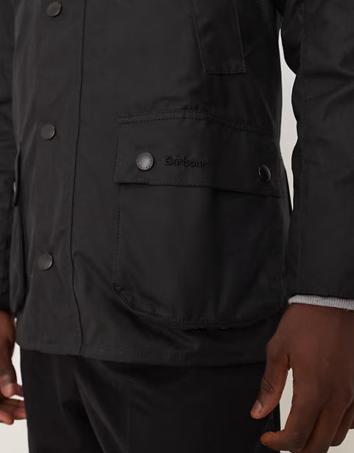 Barbour Ashby wax jacket in black/classic