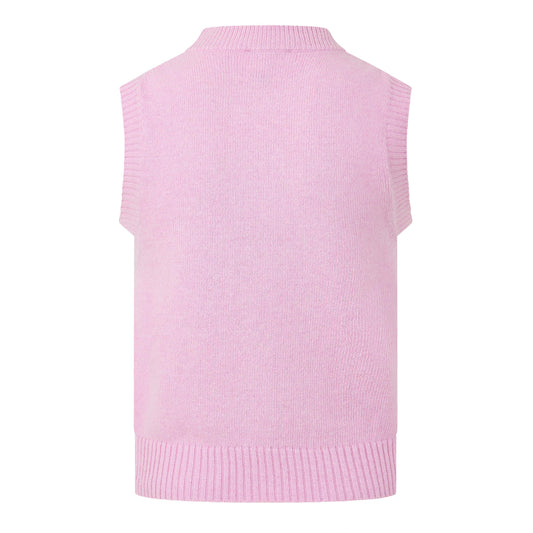 Ganni Women's Graphic Wool Knitted Sweater Vest