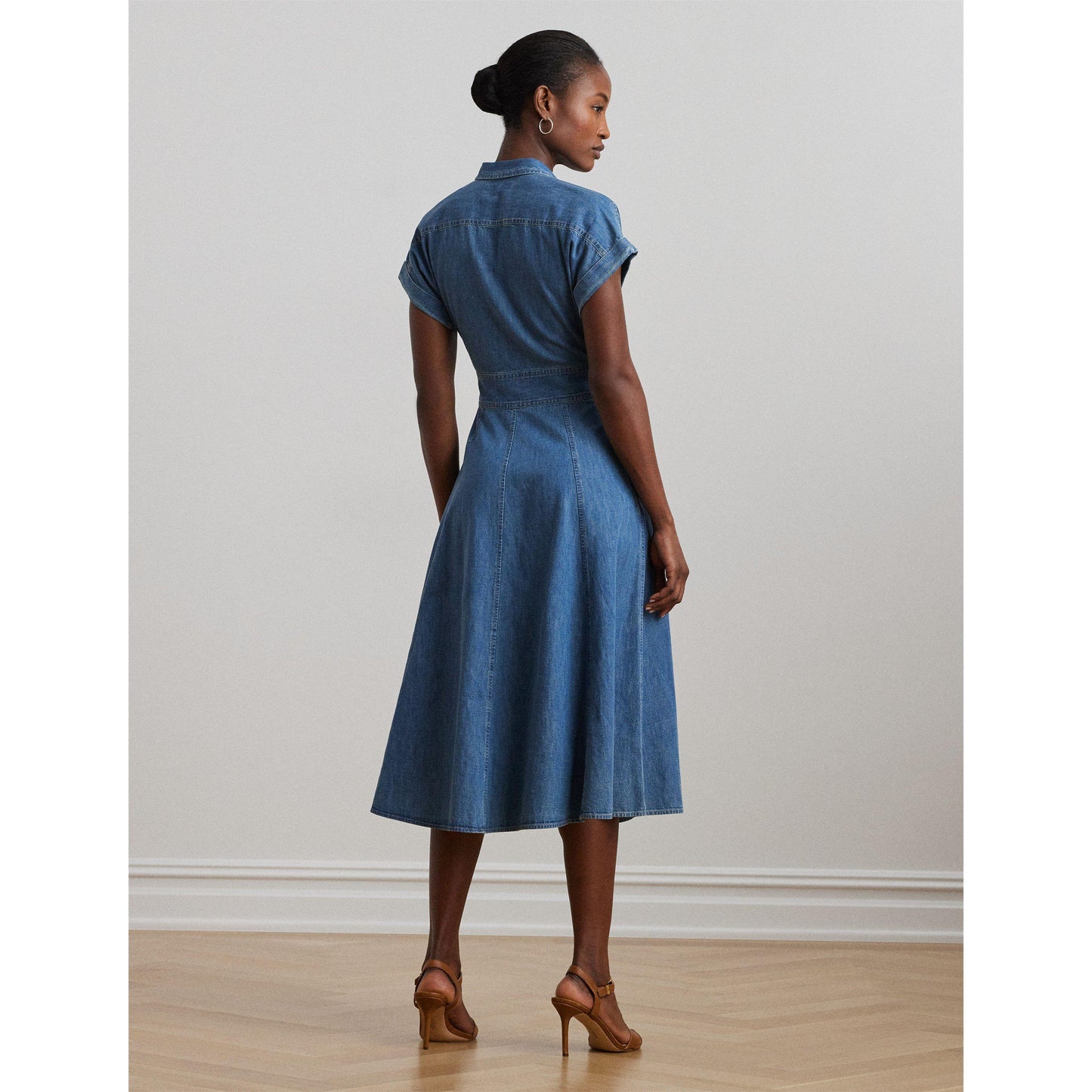 Lauren by Ralph Lauren Buckle-Trim Denim Shirt Dress