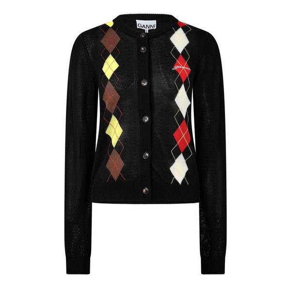 Ganni Women's Argyle Cardigan