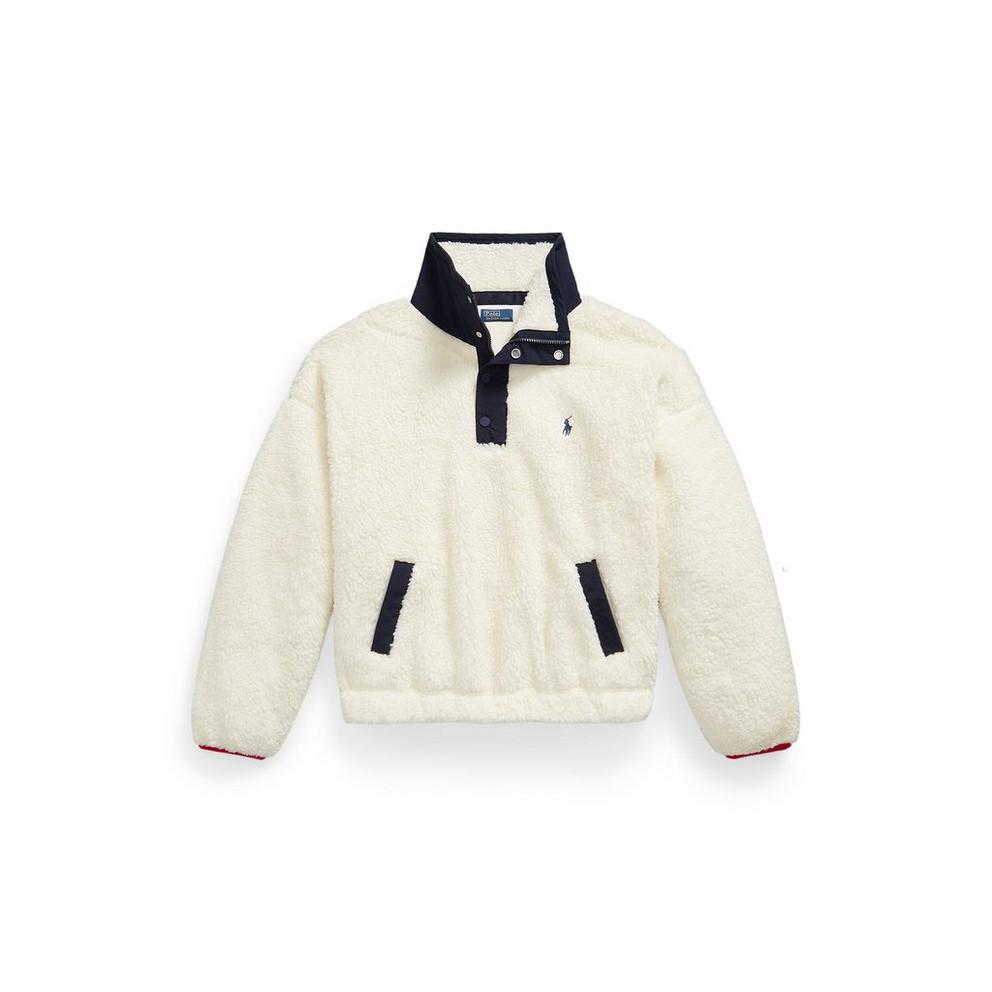 Polo Ralph Lauren Women's Bear 1/4 Zip Pile Fleece