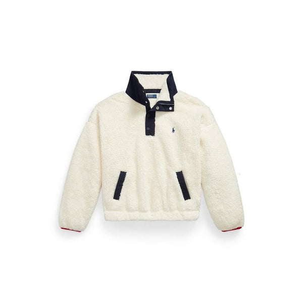 Polo Ralph Lauren Women's Bear 1/4 Zip Pile Fleece